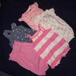 EUC Carter’s girls Romper BUNDLE! Sz 6mo.